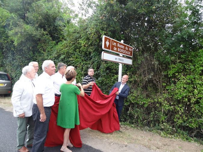 Inauguration panneau Routes du vin de Bordeaux en Médoc 004