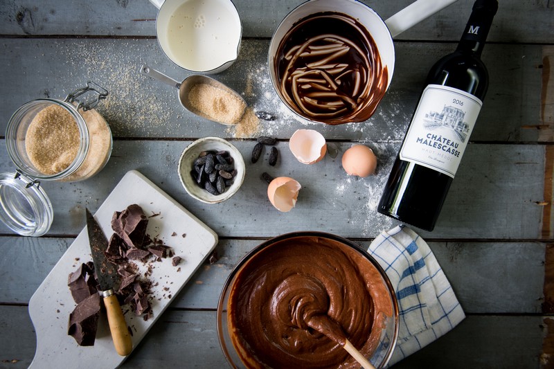 ingrédients et préparation gâteau chocolat